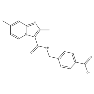 4-[({2,7-Dimethylimidazo[1,2-a]pyridin-3-yl}formamido)methyl]benzoic acid Structure