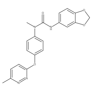 3-(Benzo[d][1,3]dioxol-5-yl)-1-methyl-1-(4-((6-methylpyridazin-3-yl)oxy)phenyl)urea Structure