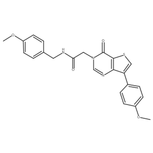 N-(4-methoxybenzyl)-2-[7-(4-methoxyphenyl)-4-oxothieno[3,2-d]pyrimidin-3(4H)-yl]acetamide Structure