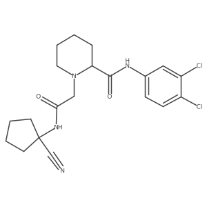 1-[2-[(1-Cyanocyclopentyl)amino]-2-oxoethyl]-N-(3,4-dichlorophenyl)piperidine-2-carboxamide结构式