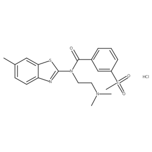 N-(2-(dimethylamino)ethyl)-N-(6-methylbenzo[d]thiazol-2-yl)-3-(methylsulfonyl)benzamide hydrochloride Structure