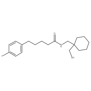 4-Fluoro-N-[[1-(hydroxymethyl)cyclohexyl]methyl]benzenepentanamide结构式