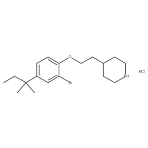 4-{2-[2-Bromo-4-(tert-pentyl)phenoxy]-ethyl}piperidine hydrochloride结构式