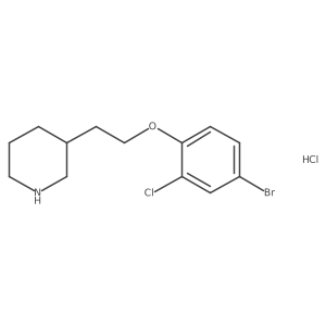3-[2-(4-Bromo-2-chlorophenoxy)ethyl]piperidine hydrochloride结构式
