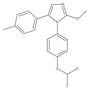 1-(4-(difluoromethoxy)phenyl)-2-(methylthio)-5-(p-tolyl)-1H-imidazole结构式
