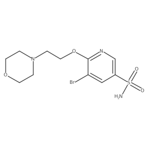 5-Bromo-6-(2-morpholin-4-ylethoxy)pyridine-3-sulfonamide Structure