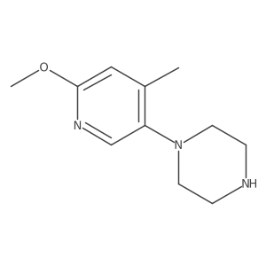 1-(6-Methoxy-4-methyl-3-pyridinyl)piperazine Structure