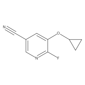 5-Cyclopropoxy-6-fluoronicotinonitrile结构式