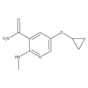 5-Cyclopropoxy-2-(methylamino)nicotinamide结构式