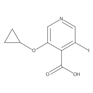 3-Cyclopropoxy-5-iodoisonicotinic acid结构式