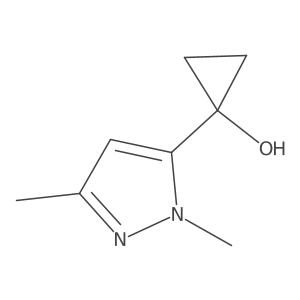 1-(1,3-dimethyl-1H-pyrazol-5-yl)cyclopropan-1-ol结构式