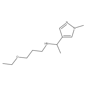 (3-Ethoxypropyl)[1-(1-methyl-1H-pyrazol-4-yl)ethyl]amine Structure
