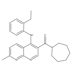 3-(azepane-1-carbonyl)-N-(2-ethylphenyl)-7-methyl-1,8-naphthyridin-4-amine Structure