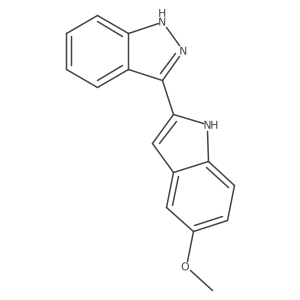 3-(5-methoxy-1H-indol-2-yl)-1H-indazole结构式