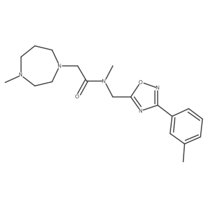 N-Methyl-2-(4-methyl-1,4-diazepan-1-YL)-N-{[3-(3-methylphenyl)-1,2,4-oxadiazol-5-YL]methyl}acetamide Structure