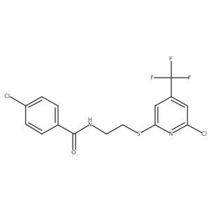 4-Chloro-N-[2-(6-chloro-4-trifluoromethyl-pyridin-2-ylsulfanyl)-ethyl]-benzamide结构式