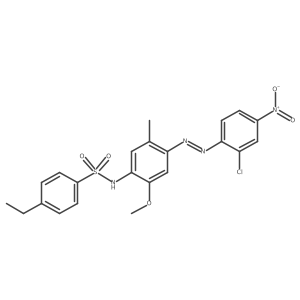 Benzenesulfonamide, N-[4-[(1E)-2-(2-chloro-4-nitrophenyl)diazenyl]-2-methoxy-5-methylphenyl]-4-ethyl-结构式