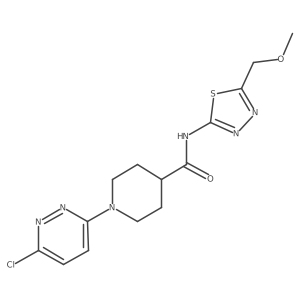 1-(6-chloropyridazin-3-yl)-N-(5-(methoxymethyl)-1,3,4-thiadiazol-2-yl)piperidine-4-carboxamide Structure