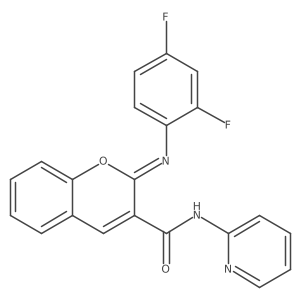 (2Z)-2-[(2,4-difluorophenyl)imino]-N-(pyridin-2-yl)-2H-chromene-3-carboxamide Structure