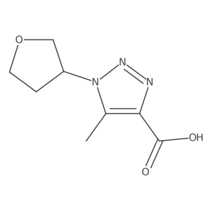 5-methyl-1-(oxolan-3-yl)-1H-1,2,3-triazole-4-carboxylic acid结构式