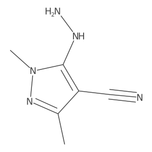 5-Hydrazinyl-1,3-dimethyl-1h-pyrazole-4-carbonitrile结构式