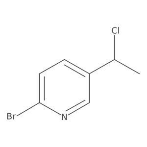 Pyridine, 2-bromo-5-(1-chloroethyl)- Structure