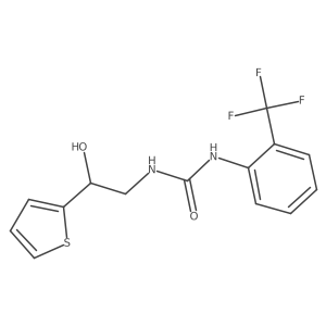 1-(2-Hydroxy-2-(thiophen-2-yl)ethyl)-3-(2-(trifluoromethyl)phenyl)urea Structure