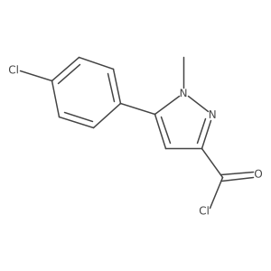 5-(4-Chlorophenyl)-1-methylpyrazole-3-carbonyl chloride结构式