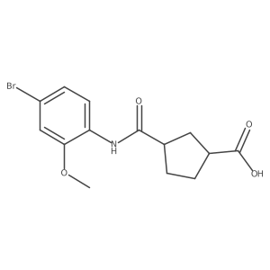 3-((4-Bromo-2-methoxyphenyl)carbamoyl)cyclopentanecarboxylic acid结构式