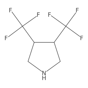 3,4-Bis(trifluoromethyl)pyrrolidine Structure