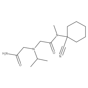 2-[(carbamoylmethyl)(propan-2-yl)amino]-N-(1-cyanocyclohexyl)-N-methylacetamide结构式