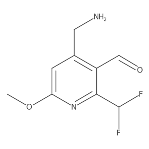 4-(Aminomethyl)-2-(difluoromethyl)-6-methoxynicotinaldehyde Structure