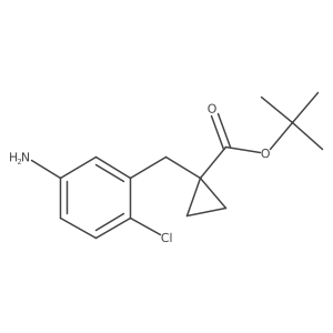 Tert-butyl 1-(5-amino-2-chlorobenzyl)cyclopropane-1-carboxylate结构式