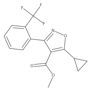 Methyl 5-cyclopropyl-3-[2-(trifluoromethyl)phenyl]-4-isoxazolecarboxylate Structure