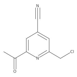 2-Acetyl-6-(chloromethyl)isonicotinonitrile结构式