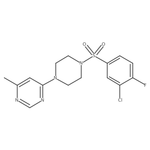 4-(4-((3-Chloro-4-fluorophenyl)sulfonyl)piperazin-1-yl)-6-methylpyrimidine结构式