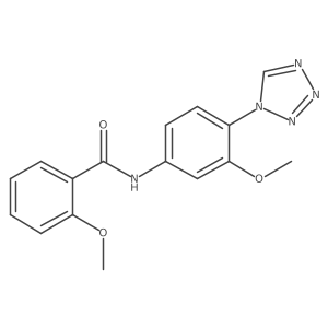 2-methoxy-N-[3-methoxy-4-(1H-tetrazol-1-yl)phenyl]benzamide Structure