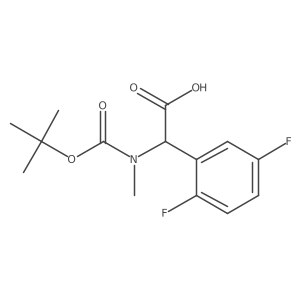 2-{[(Tert-butoxy)carbonyl](methyl)amino}-2-(2,5-difluorophenyl)acetic acid结构式