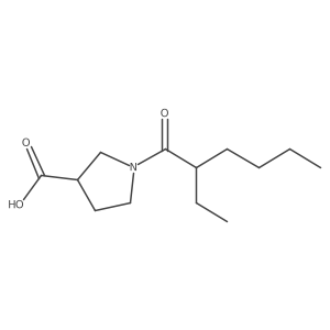 1-(2-Ethylhexanoyl)pyrrolidine-3-carboxylic acid结构式