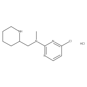4-chloro-N-methyl-N-(piperidin-2-ylmethyl)pyrimidin-2-amine hydrochloride Structure