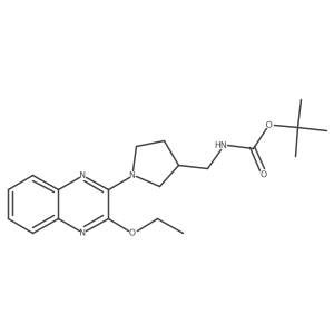 Tert-butyl ((1-(3-ethoxyquinoxalin-2-yl)pyrrolidin-3-yl)methyl)carbamate结构式