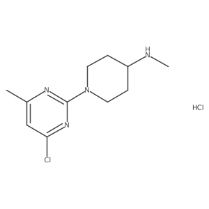 1-(4-chloro-6-methylpyrimidin-2-yl)-N-methylpiperidin-4-amine hydrochloride Structure