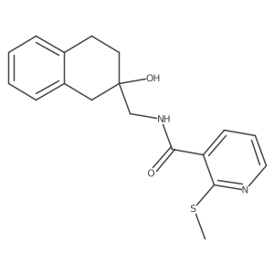 N-((2-hydroxy-1,2,3,4-tetrahydronaphthalen-2-yl)methyl)-2-(methylthio)nicotinamide结构式
