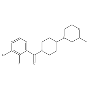 4-[1-(2-Chloro-3-fluoropyridine-4-carbonyl)piperidin-4-yl]-2-methylmorpholine结构式