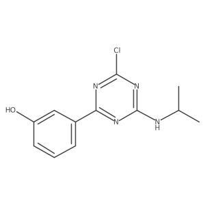 3-[4-Chloro-6-(propan-2-ylamino)-1,3,5-triazin-2-yl]phenol Structure