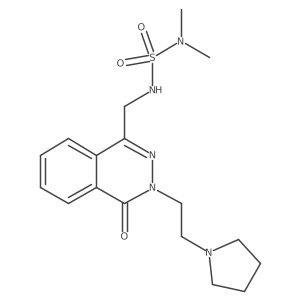 4-{[(Dimethylsulfamoyl)amino]methyl}-2-[2-(pyrrolidin-1-yl)ethyl]-1,2-dihydrophthalazin-1-one结构式
