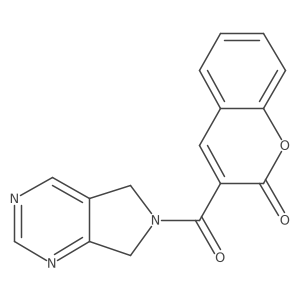 3-(6,7-dihydro-5H-pyrrolo[3,4-d]pyrimidine-6-carbonyl)-2H-chromen-2-one结构式