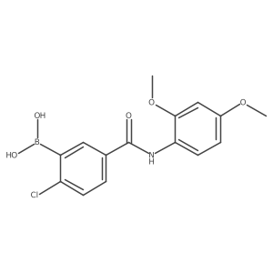 2-Chloro-5-(2,4-dimethoxyphenylcarbamoyl)phenylboronic acid结构式