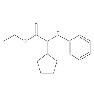 Ethyl 2-cyclopentyl-2-(phenylamino)acetate结构式