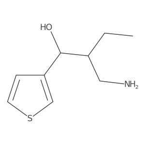 2-(Aminomethyl)-1-(thiophen-3-yl)butan-1-ol结构式